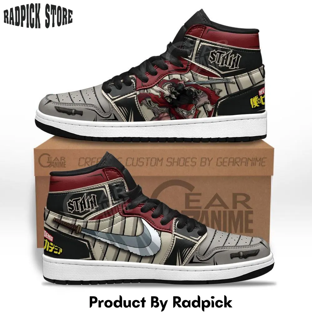 Hero killer stain air jordan high top sneakers anime mn27  rp0246818